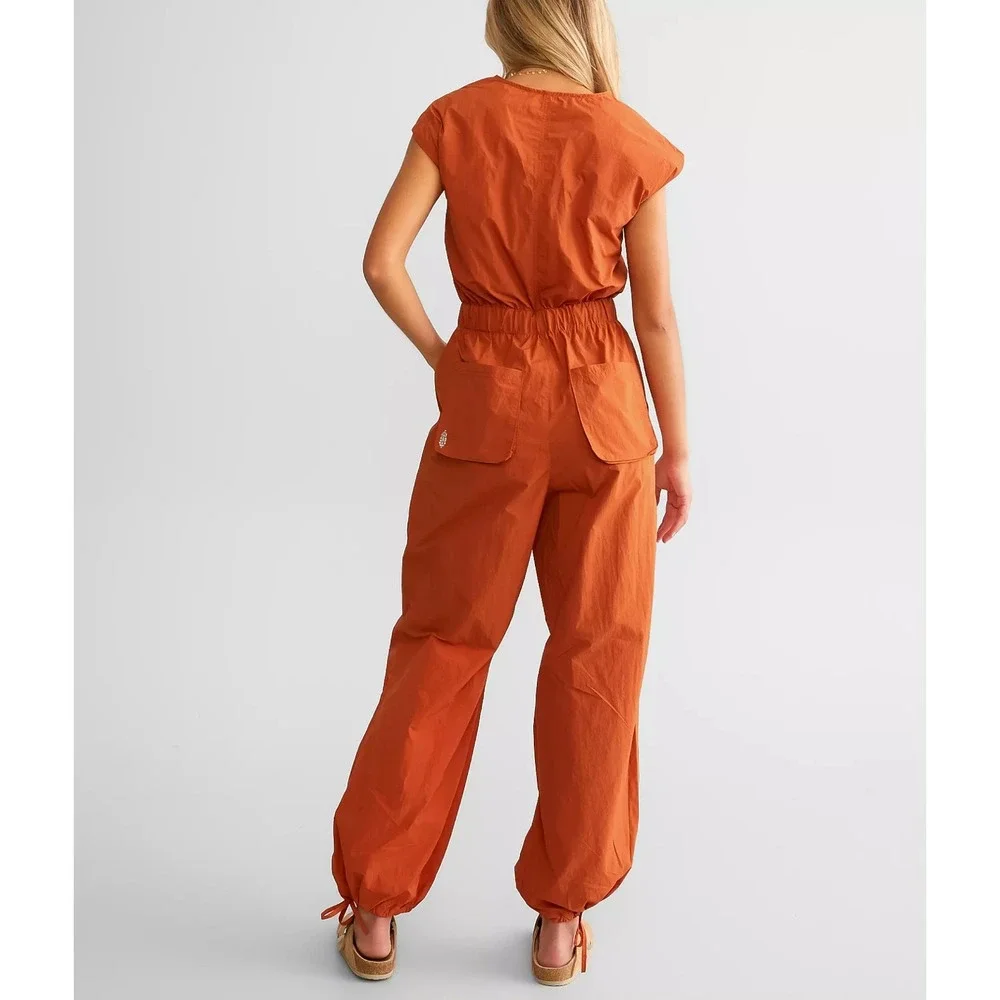 FP Movement‎ Fly by Night Jumpsuit Red Earth Jumpsuit & Rompers One Piece SMALL